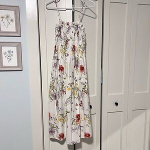 H&M Floral Maxi Dress - White with Multicolor Flowers